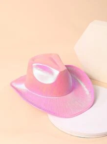 Sombrero cowboy holográfico - Rosa - Ver 3