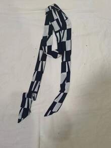 Pañuelo con estampado de cuadros - Multicolor - Ver 1