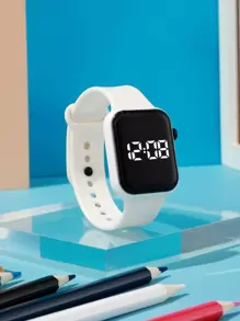 1入組防水電子錶 - 白色 - 查看 1