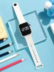 1入組防水電子錶 - 白色 - 查看 2