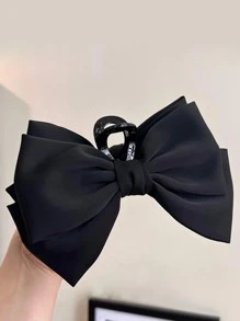 蝴蝶结装饰发夹，适合日常造型，校园约会度假旅行皆宜，可爱发夹，发卡，发夹，发夹，发抓夹，发夹，发卡，优雅秋冬发饰，夏季海滩假日必备 - 黑色 - 查看 3