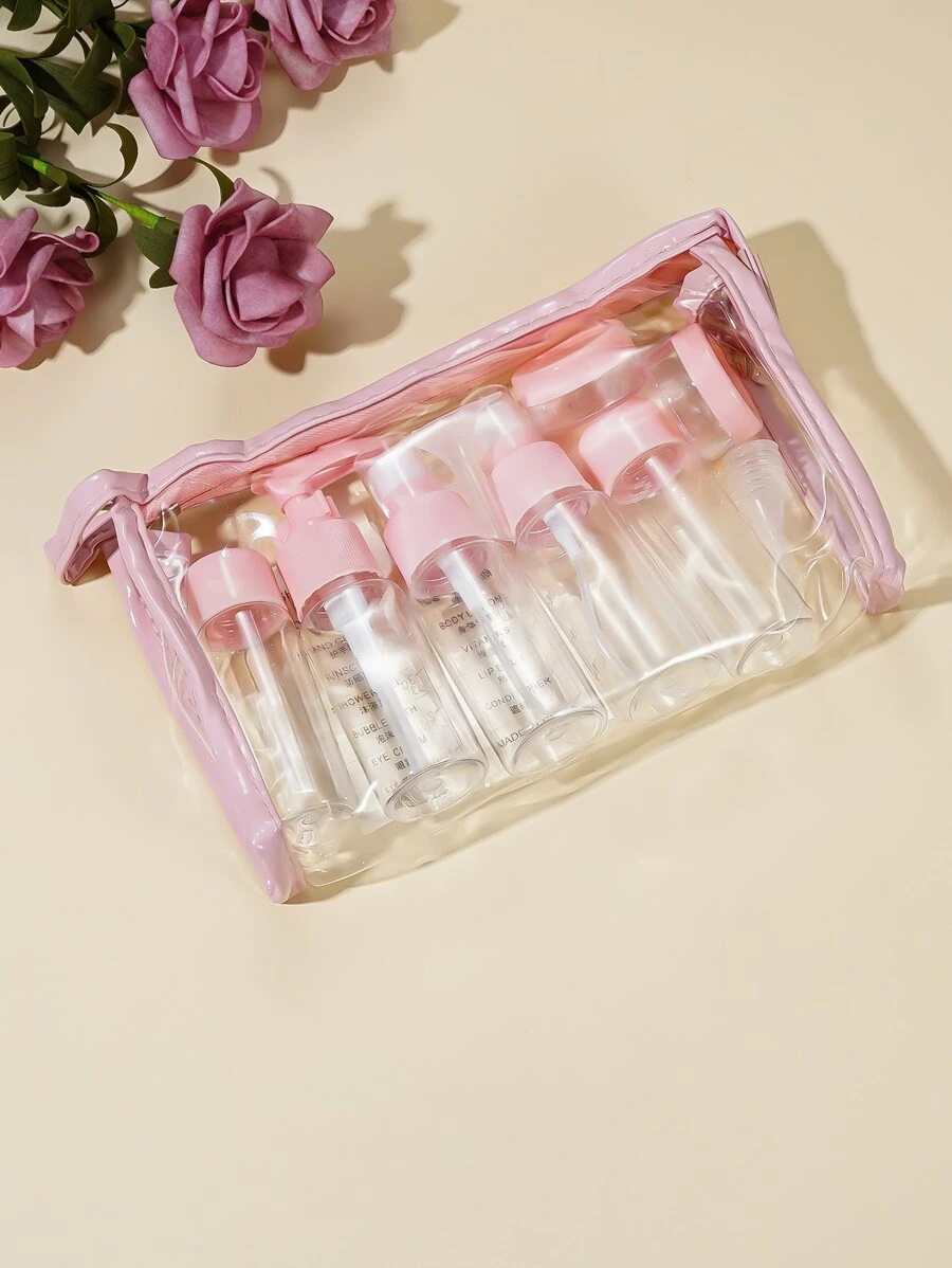 Chai Xịt, Chai Kem, Chai Rỗng Du Lịch, Bộ Chiết Mỹ Phẩm Di Động, Bộ Chai Du Lịch 10 Cái - Nhiều màu - Xem 1