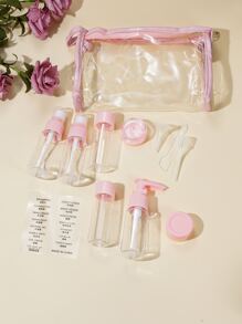 Chai Xịt, Chai Kem, Chai Rỗng Du Lịch, Bộ Chiết Mỹ Phẩm Di Động, Bộ Chai Du Lịch 10 Cái - Nhiều màu - Xem 2