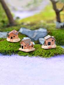 3入組/套ABS花園創意屋設計花園裝飾品適用於花園