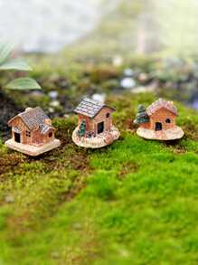 3入組/套ABS花園創意屋設計花園裝飾品適用於花園