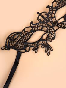 Hollow Out Costume Eye Shield - Black - View 2