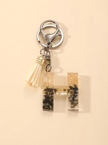 流蘇和字母墜飾鑰匙圈 - 彩色 - 查看 3