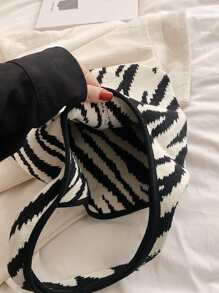 Túi Xách tay Nữ - Đen và trắng - Xem 4