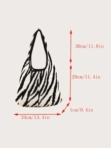 Túi Xách tay Nữ - Đen và trắng - Xem 6