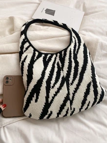 Túi Xách tay Nữ - Đen và trắng - Xem 7