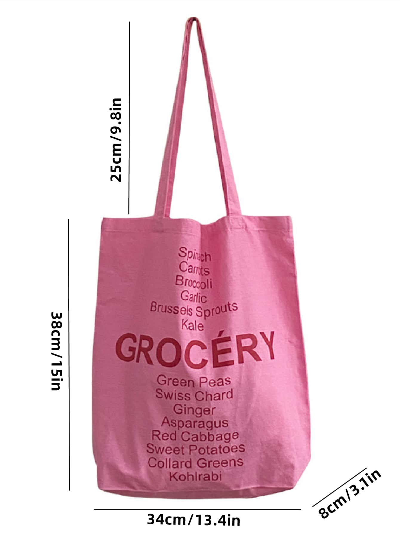 OneShoulder Pink & Red Christmas Festive Gift Bag With Printed Words