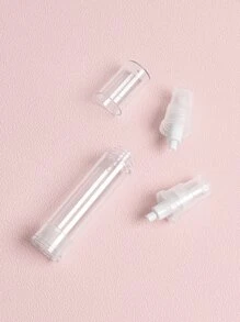 4Pcs 10ML Empty Refillable Cream Lotion Bottles and Spray Bottle Cosmetic Containers Portable Clear Plastic Airless Vacuum Pump Bottle Set Sample Packing Toiletries Liquid Storage Vial Jars With Plastic Storage Box - Clear - View 5