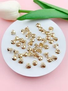 50入組/套珠帽圓形DIY首飾配件 - 金色 - 查看 2