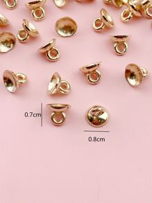 50入組/套珠帽圓形DIY首飾配件 - 金色 - 查看 4