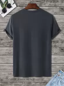 Manfinity Homme 男士鳥印花撞色T恤 - 彩色 - 查看 2