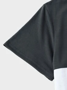 Manfinity Homme 男士鳥印花撞色T恤 - 彩色 - 查看 3