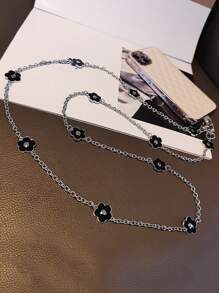 油滴花风格斜跨手机链+透明贴片礼物送给母亲、家人、朋友、生日、节日手机挂饰 - 彩色 - 查看 5