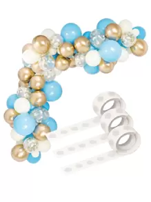 5入組透明氣球膠簡約PVC圓形氣球膠點 - 白色 - 查看 1