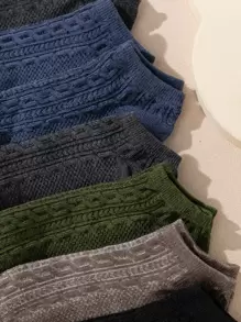 10pairs Solid Ankle Socks