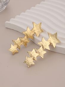 2入組星形裝飾髮夾 - 金色 - 查看 5