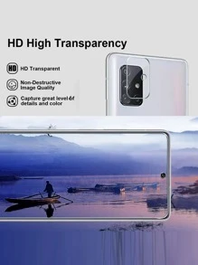 3入組螢幕保護鋼化膜和3入組鏡片膜適用於三星/華為 - 無色 - 查看 6