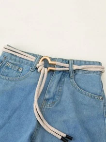 Cinturón de cordón hebilla de círculo