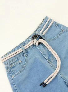 Cinturón de cordón hebilla de círculo