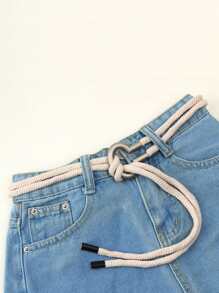 Cinturón de cordón hebilla de círculo