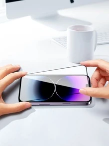 2pcs Screen Protection Tempered Film Compatible With iPhone15/15Plus/15Pro/15Promax - Black - View 4