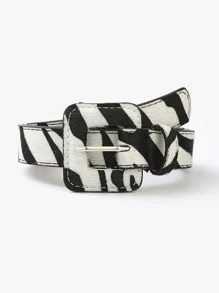 Snakeskin Print Belt - Multicolor - View 3