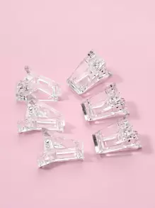 10 件指甲延长凝胶模具和固定夹套装，美甲用品，美甲工具，美甲工具，返校，指甲，按压指甲的美甲工具 - 無色 - 查看 4