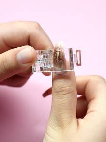 10 件指甲延长凝胶模具和固定夹套装，美甲用品，美甲工具，美甲工具，返校，指甲，按压指甲的美甲工具 - 無色 - 查看 7