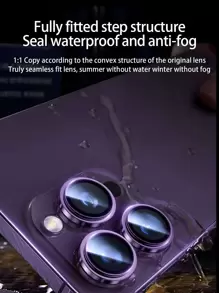 3 件手机镜头保护膜适用于 15/15Plus/15Pro/15Promax 生日、家人、朋友礼物合金金属带钢化玻璃全覆盖，镜头保护膜，手机配件防水防震防摔防摔防刮防指纹 - 紫色 - 查看 5