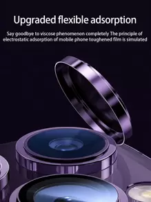 3 件手机镜头保护膜适用于 15/15Plus/15Pro/15Promax 生日、家人、朋友礼物合金金属带钢化玻璃全覆盖，镜头保护膜，手机配件防水防震防摔防摔防刮防指纹 - 紫色 - 查看 6