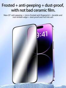 1 Stück Anti Fall Bildschirm Datenschutzfolie kompatibel mit iPhone15/15Plus/15Pro/15Promax