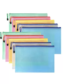 10pcs Plain File Pocket - Multicolor - View 1
