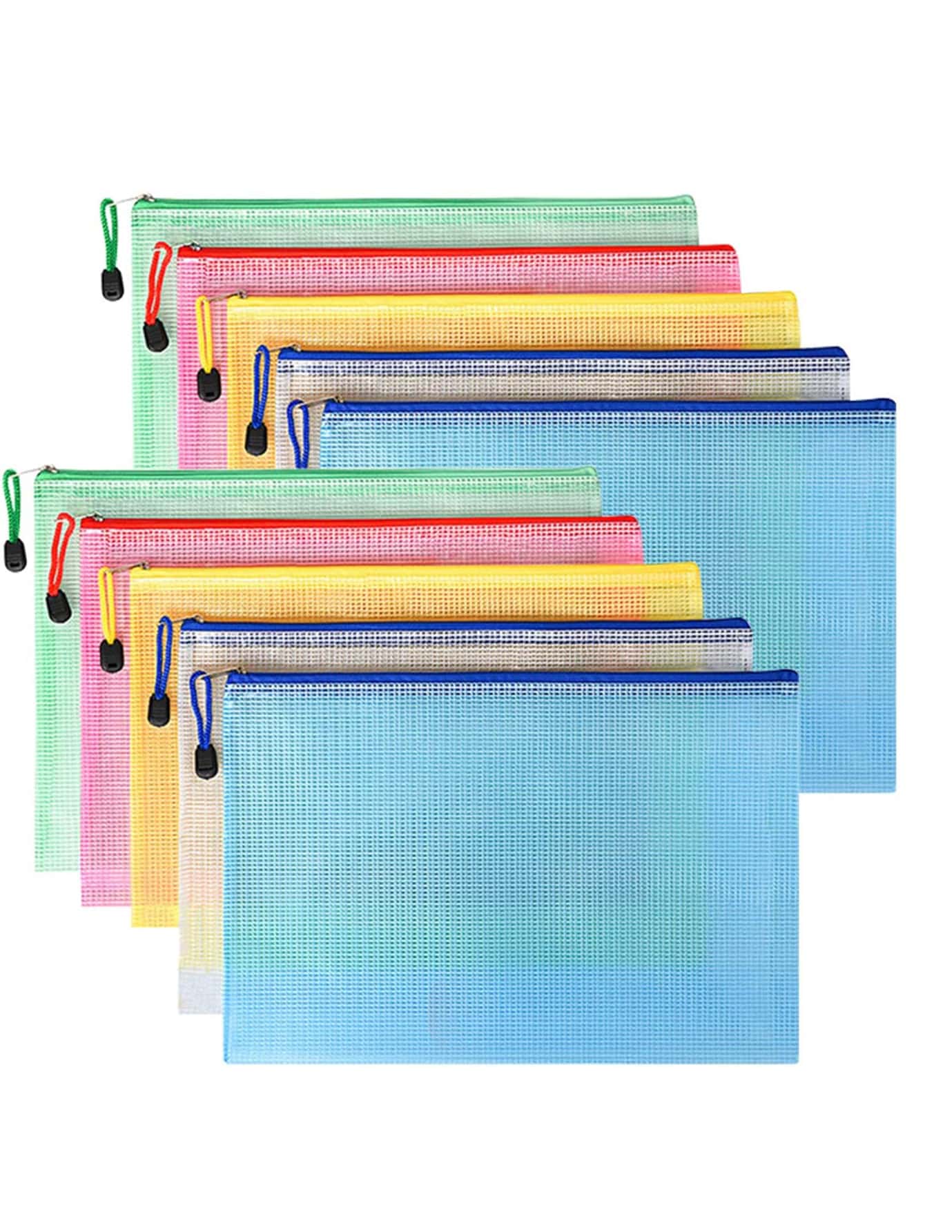 10pcs Plain File Pocket - Multicolor - View 1
