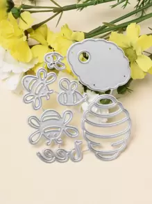 1入組蜜蜂和花設計切割模具