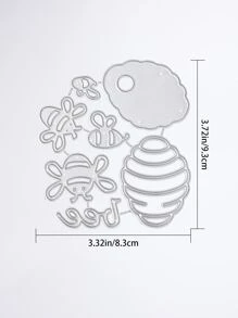 1入組蜜蜂和花設計切割模具