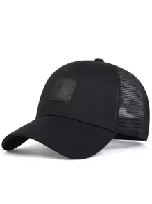 Men Letter Patch Decor Trucker Hat Dad Hat For Spring And Autumn Daily Wear Casual - Black - View 1