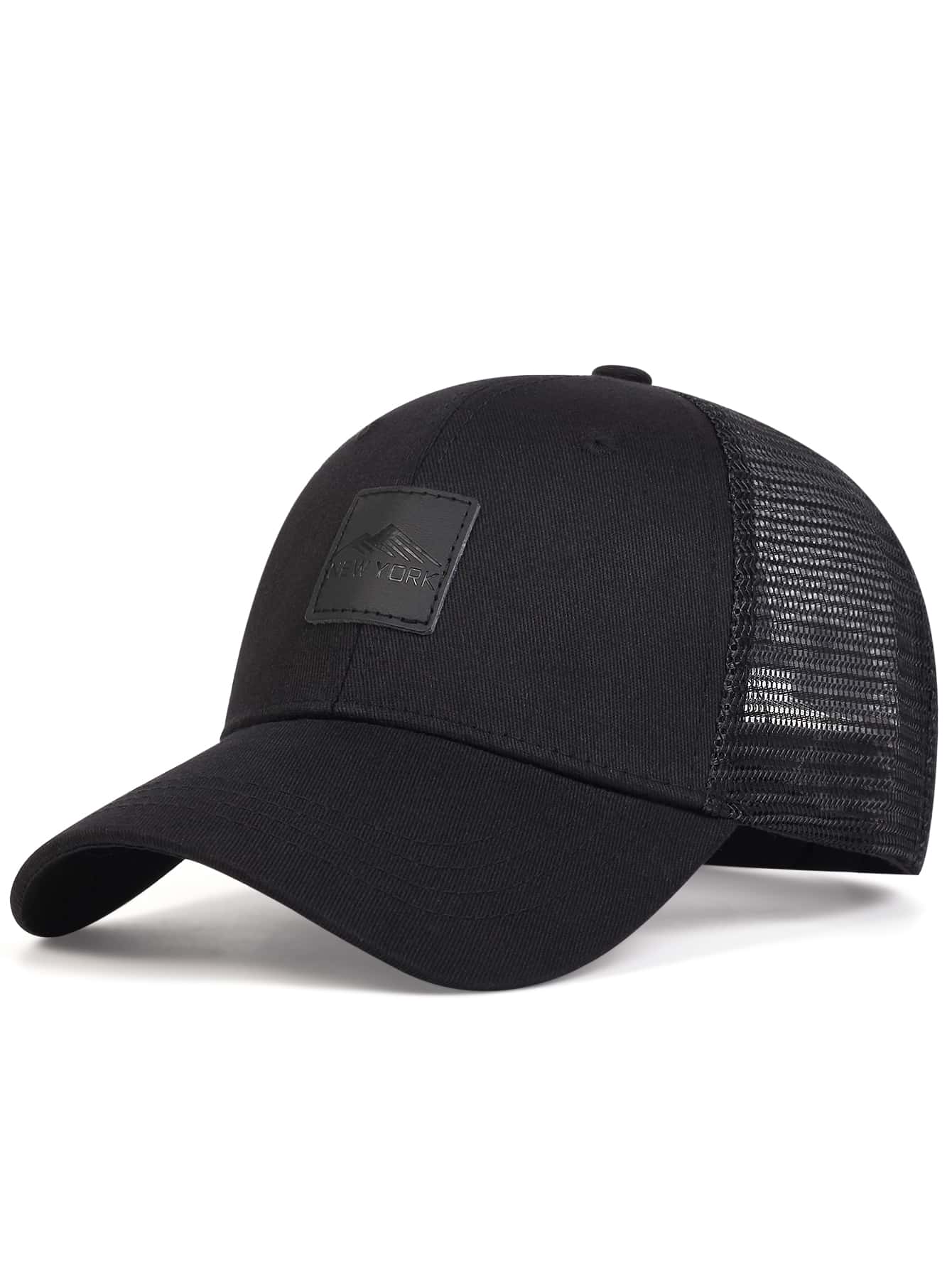 Men Letter Patch Decor Trucker Hat Dad Hat For Spring And Autumn Daily Wear Casual - Black - View 1