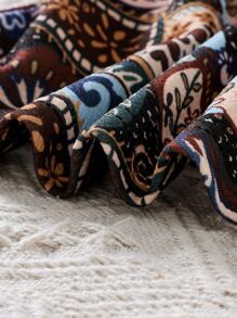 小女童佩斯利印花彈性腰帶半身裙