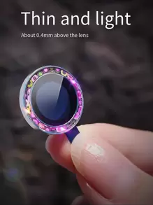 3 Stücke Kameraobjektiv Schutzfolie kompatibel mit iPhone Halo Serie, Geschenk für Geburtstag, Familie, Freunde, funkelnder Kristall, Objektivschutz, Smartphone Zubehör
