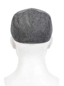 男士簡約鴨舌帽 - 深灰色 - 查看 2