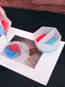 1 件几何形状 DIY 硅胶模具，白色双网格硅胶模具，适合 DIY - 白色 - 查看 3