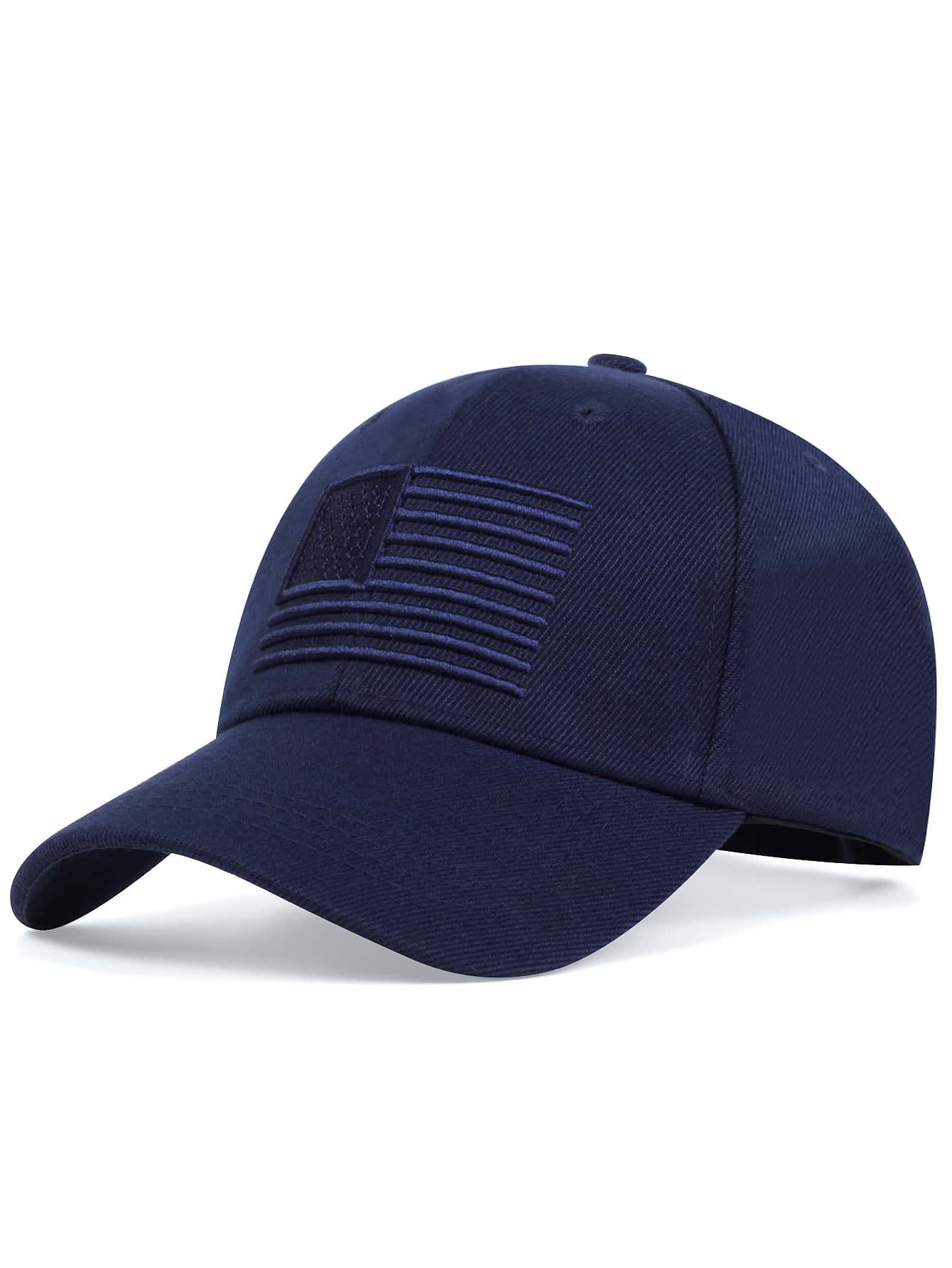 Men American Flag Embroidered Baseball Cap Casual - Navy Blue - View 1