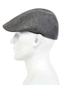 男士簡約鴨舌帽 - 深灰色 - 查看 5