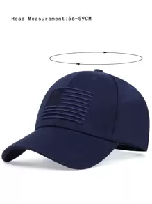 Men American Flag Embroidered Baseball Cap Casual - Navy Blue - View 3