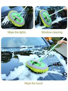 Cây lau rửa xe phong cách ngẫu nhiên, chổi lông mềm Chenille có thể thu vào với cán dài, dụng cụ vệ sinh xe ô tô - Nhiều màu - Xem 7