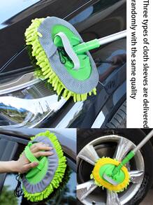 Cây lau rửa xe phong cách ngẫu nhiên, chổi lông mềm Chenille có thể thu vào với cán dài, dụng cụ vệ sinh xe ô tô - Nhiều màu - Xem 10